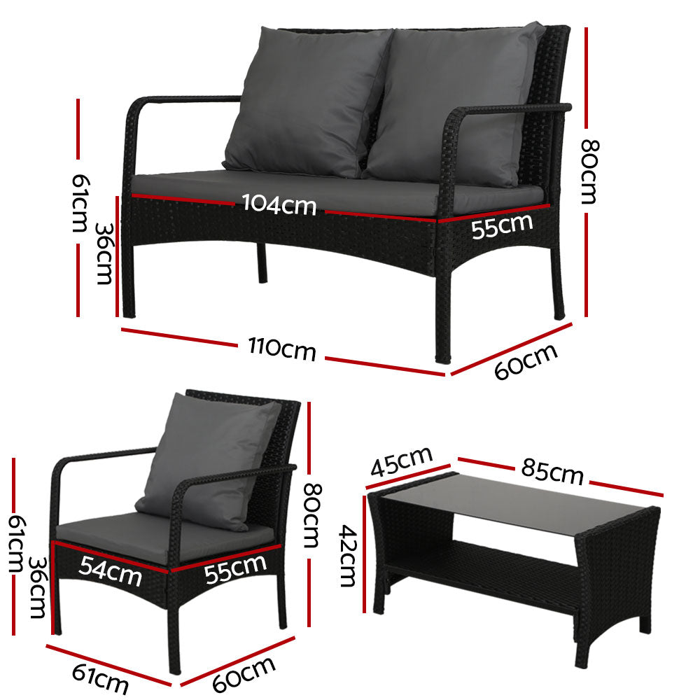 Outdoor Garden Patio Wicker Sofa Set | Outdoor Chairs - photo 6
