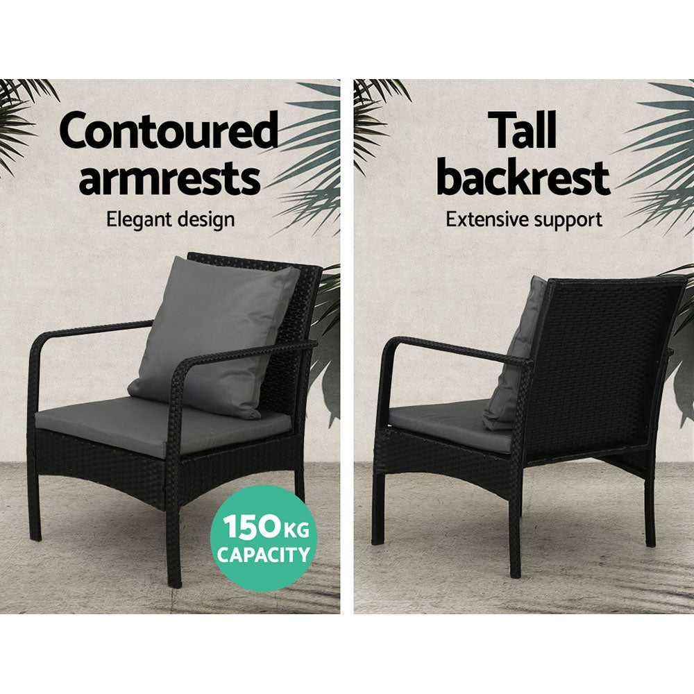 Outdoor Garden Patio Wicker Sofa Set - Outdoor Chairs