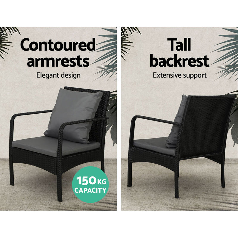 Outdoor Garden Patio Wicker Sofa Set - Outdoor Chairs