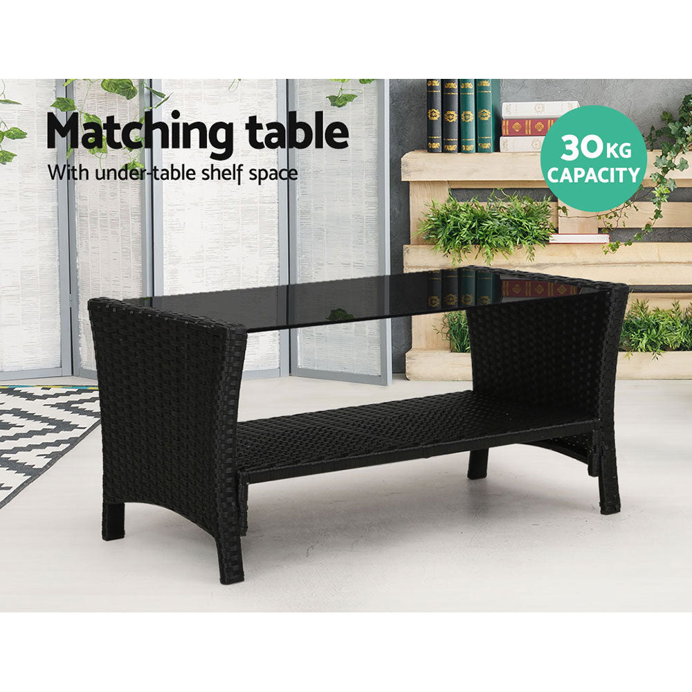 Outdoor Chairs - Outdoor Garden Patio Wicker Sofa Set