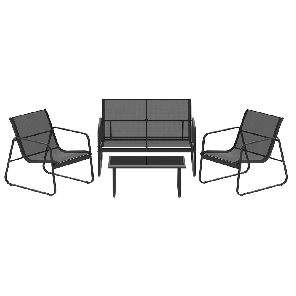 Outdoor Sofa Set Lounge Textilene Table & Chairs Garden Patio Furniture