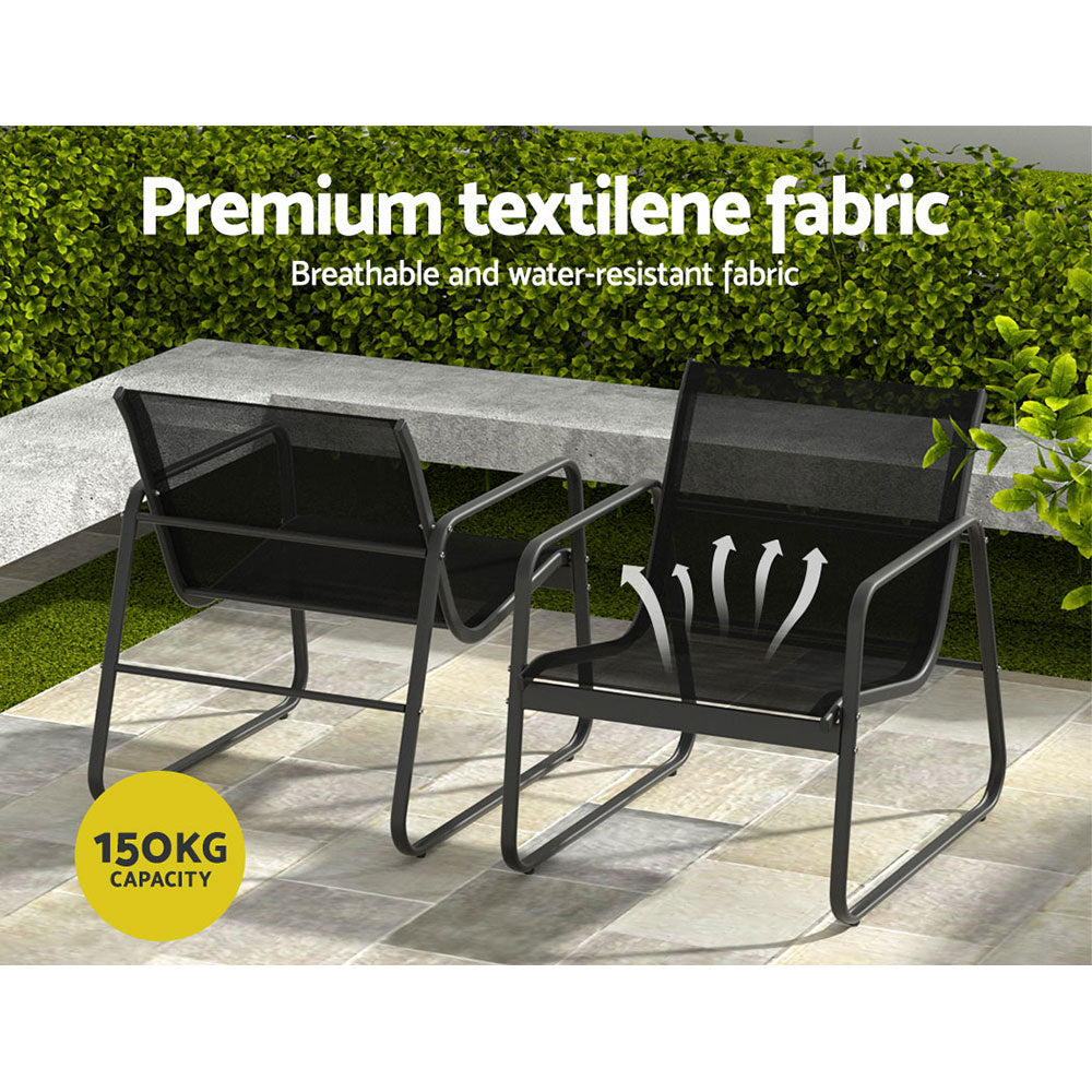 Outdoor Sofa Set Lounge Textilene Table & Chairs Garden Patio Furniture