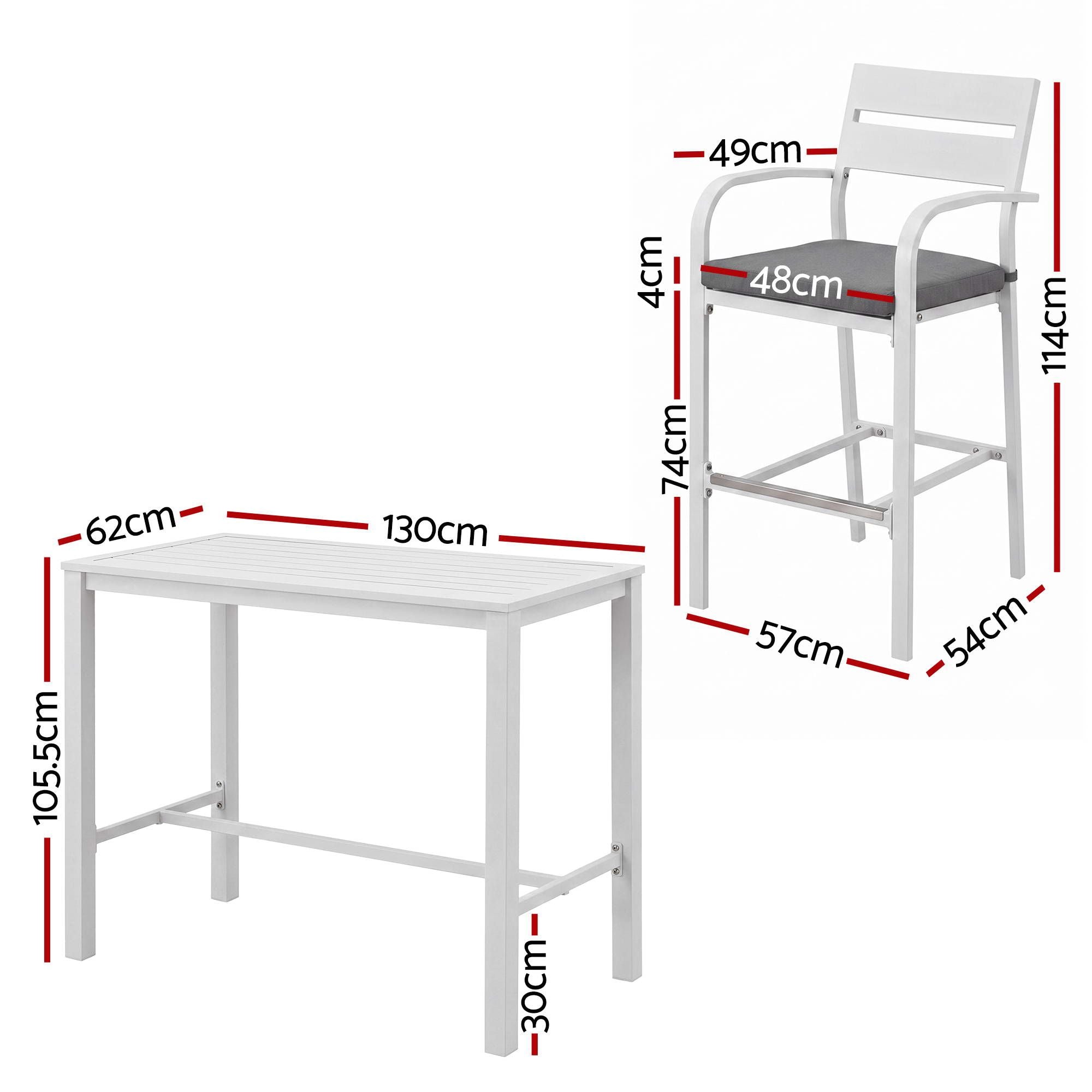 5-Piece Outdoor Bar Set Aluminium Patio | Simpledeals