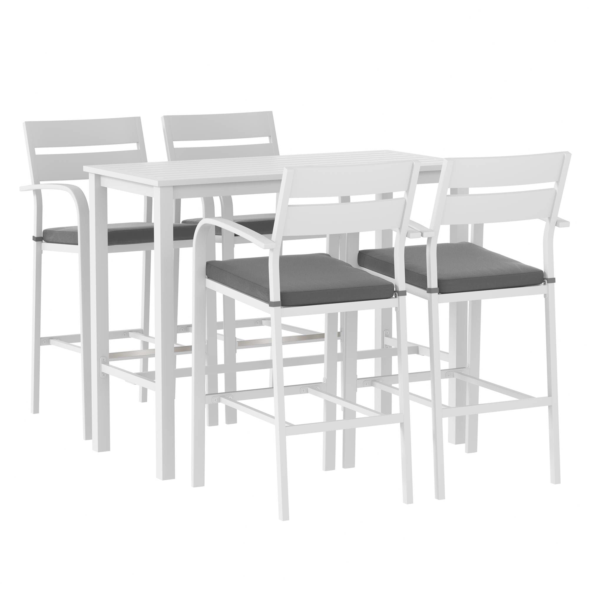 5-Piece Outdoor Bar Set Aluminium Patio | Simpledeals
