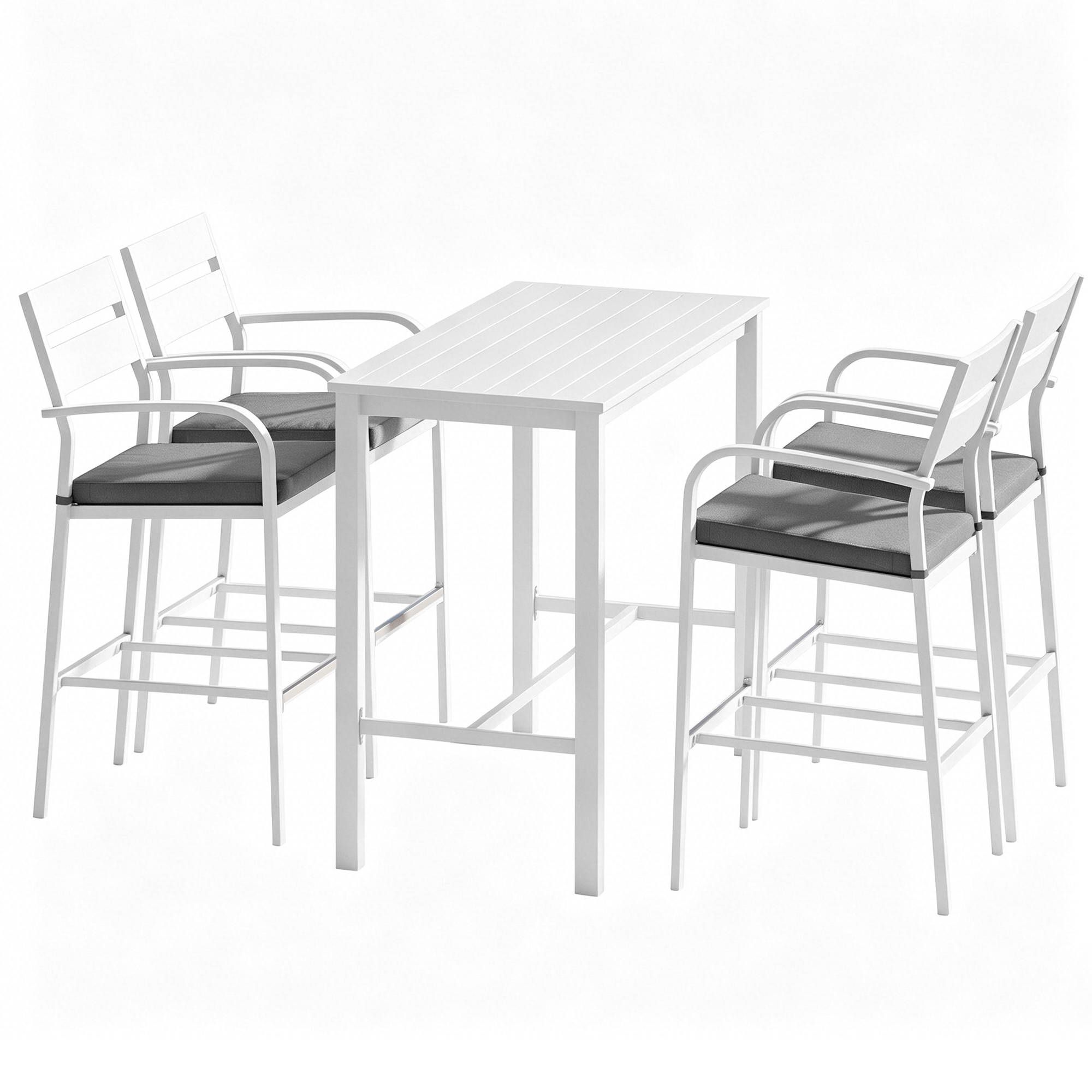 5-Piece Outdoor Bar Set Aluminium Patio | Simpledeals