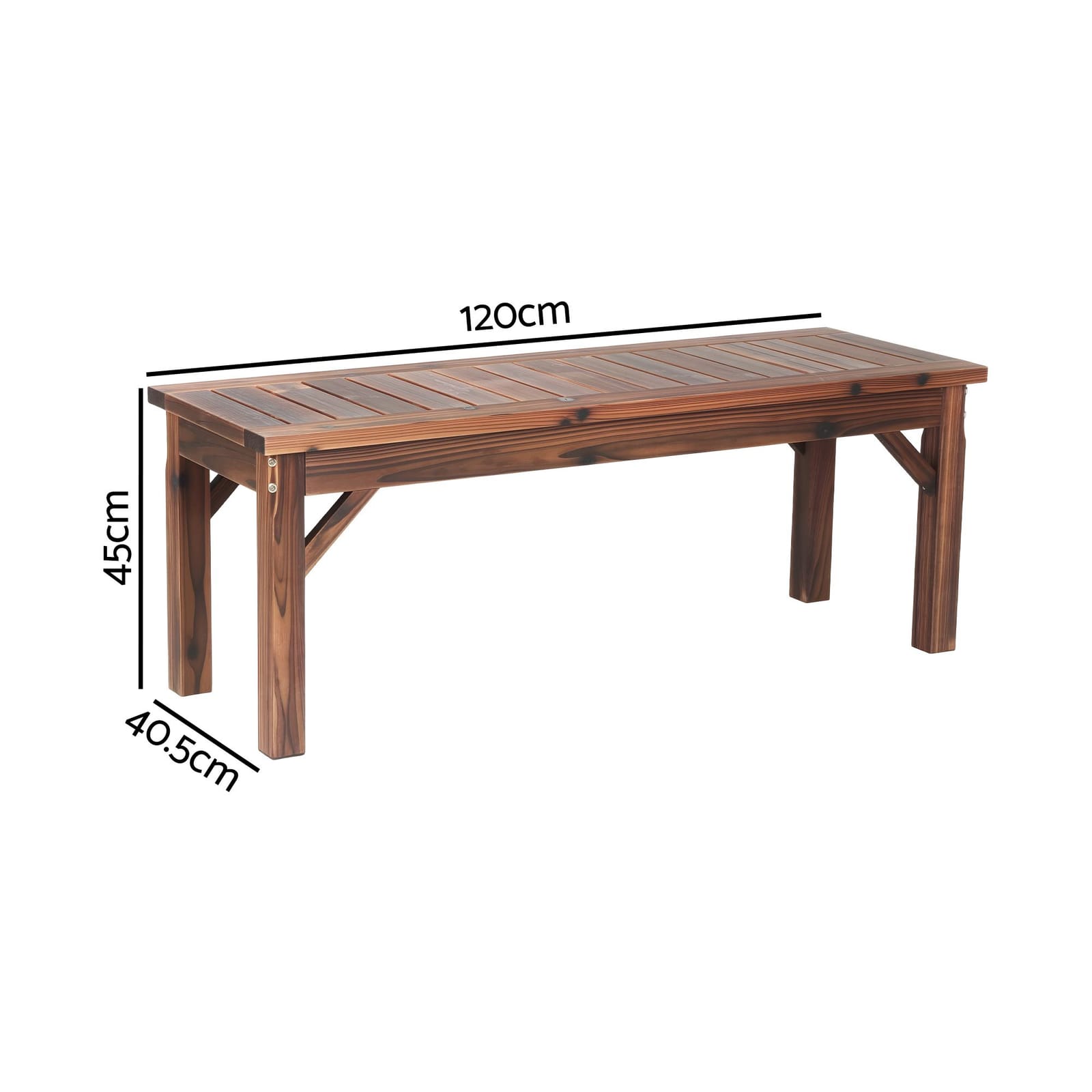 Timber Garden Seat 120cm 120x40x40.5cm