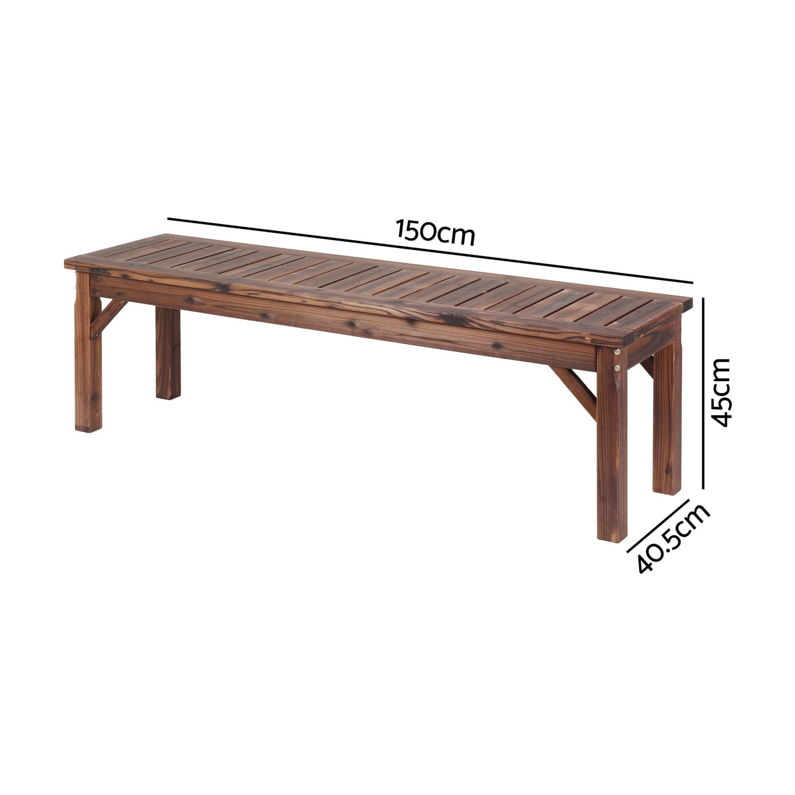 Timber Garden Seat 150cm 150x40x40.5cm