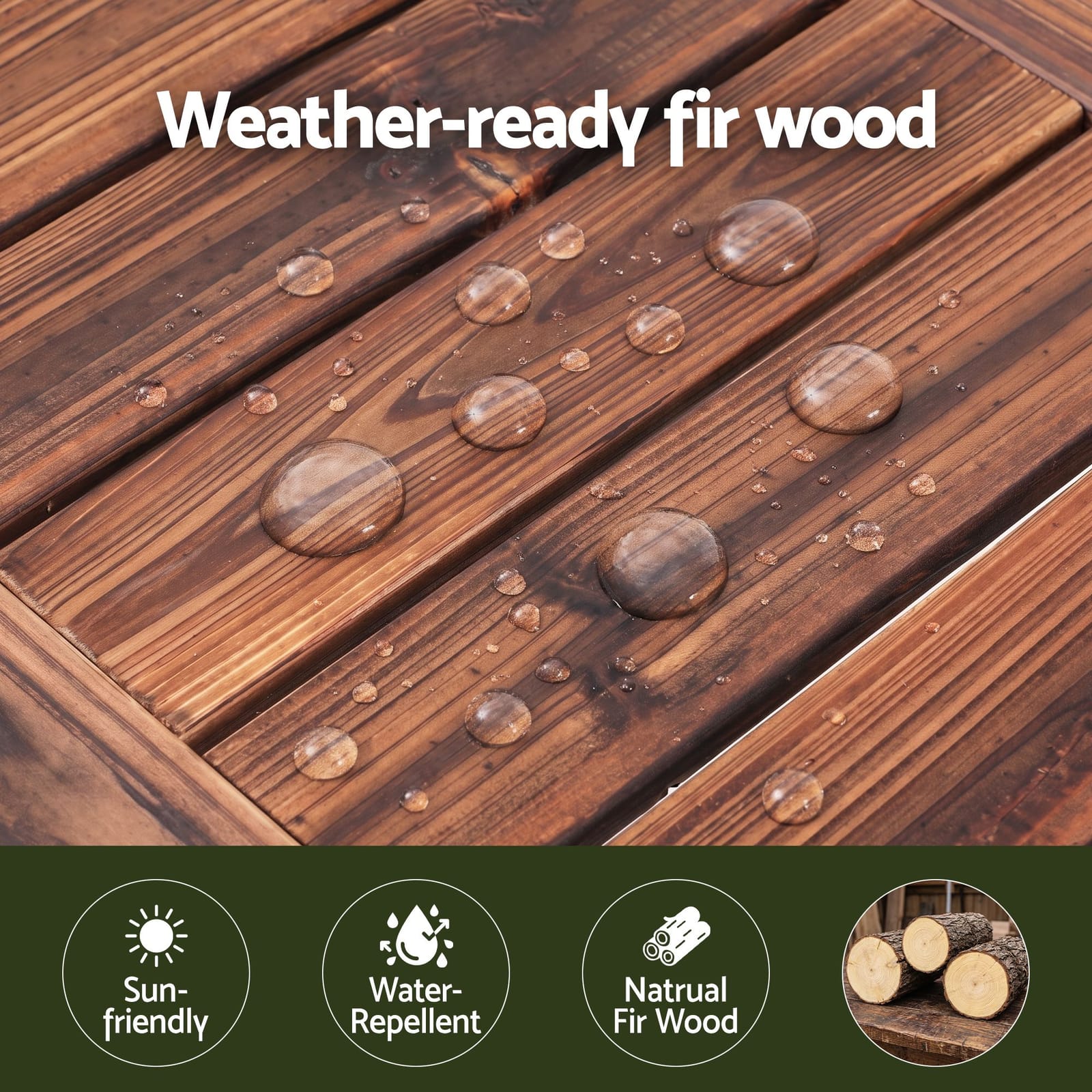 Timber Garden Seat 150cm 150x40x40.5cm