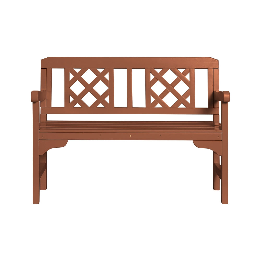 Wooden Garden Bench 2 Seat Patio Furniture Timber Outdoor Lounge Chair Natural