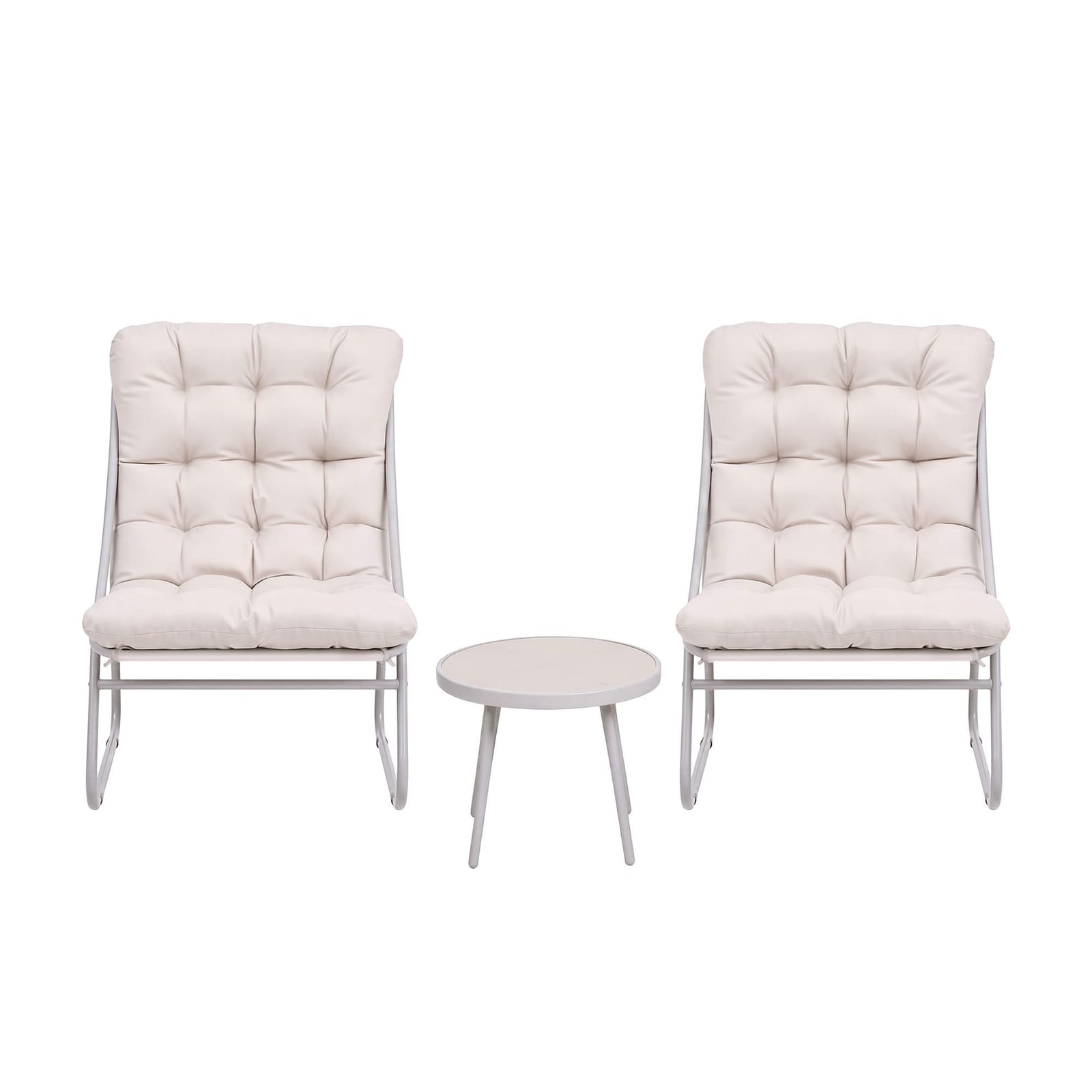 Outdoor Bistro Set Khaki 64x80x94cm