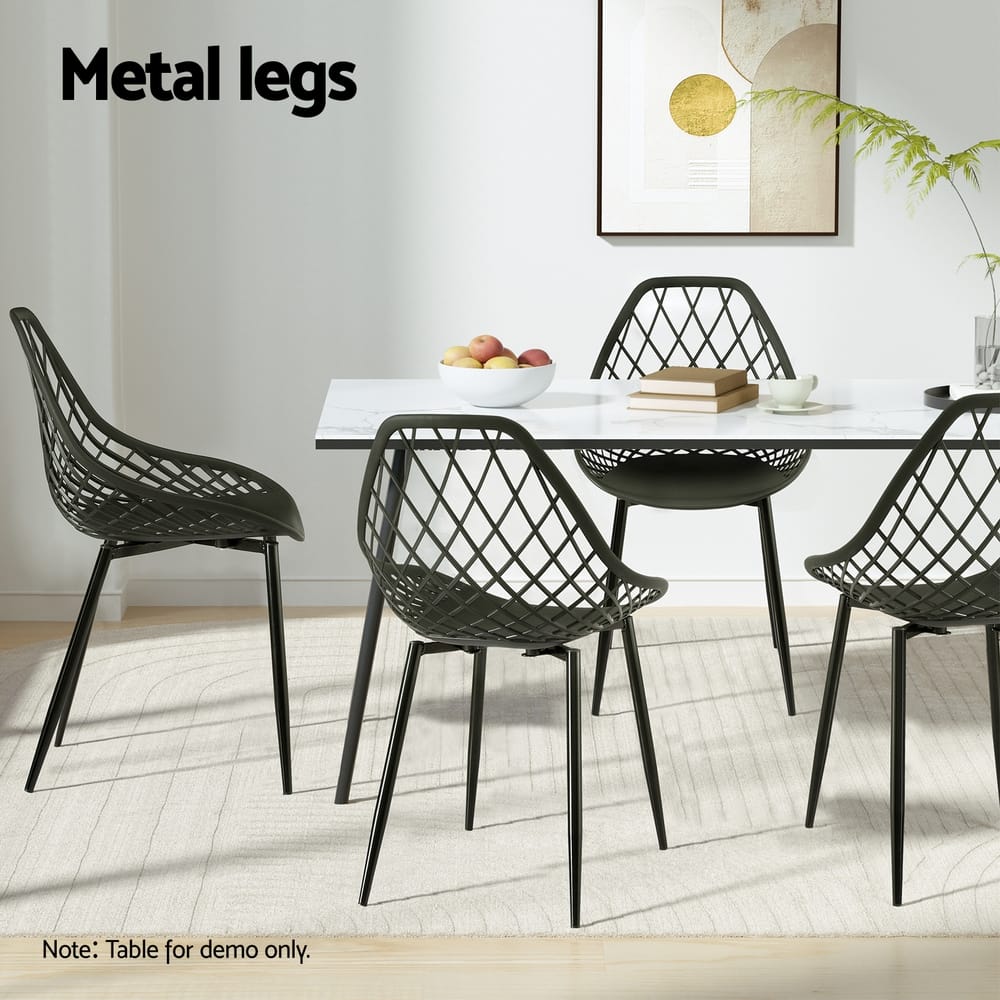 Outdoor Dining Chairs Black PP 40.5x48x83.5cm