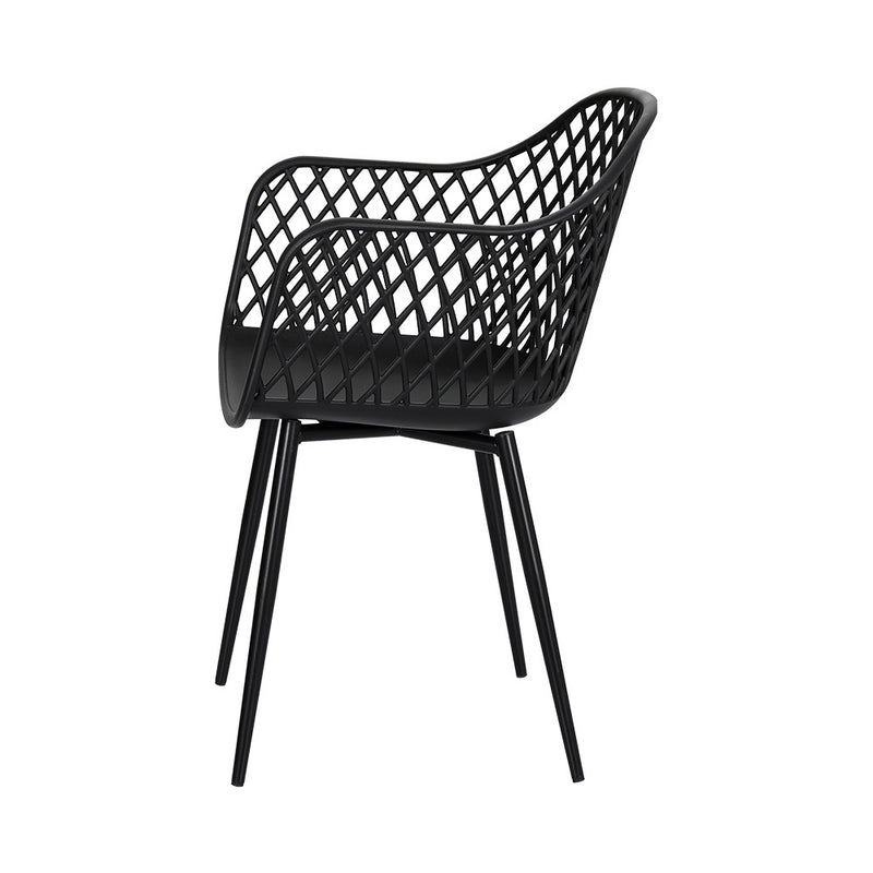 4PC Outdoor Dining Patio Furniture Garden Black