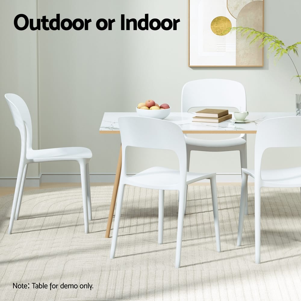 Outdoor Dining Chairs Stackable White king