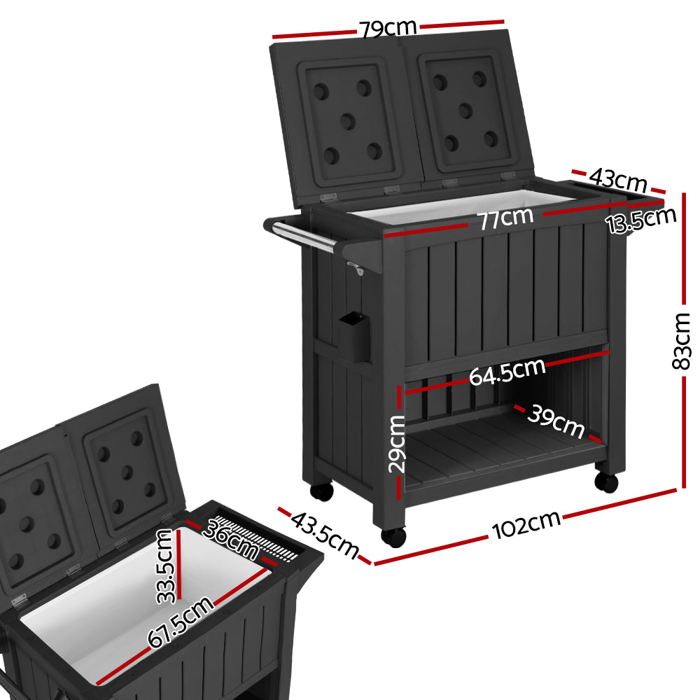 Outdoor Storage Cabinet Ice Cooler Cart 80L | Outdoor Storage Boxes - photo 6