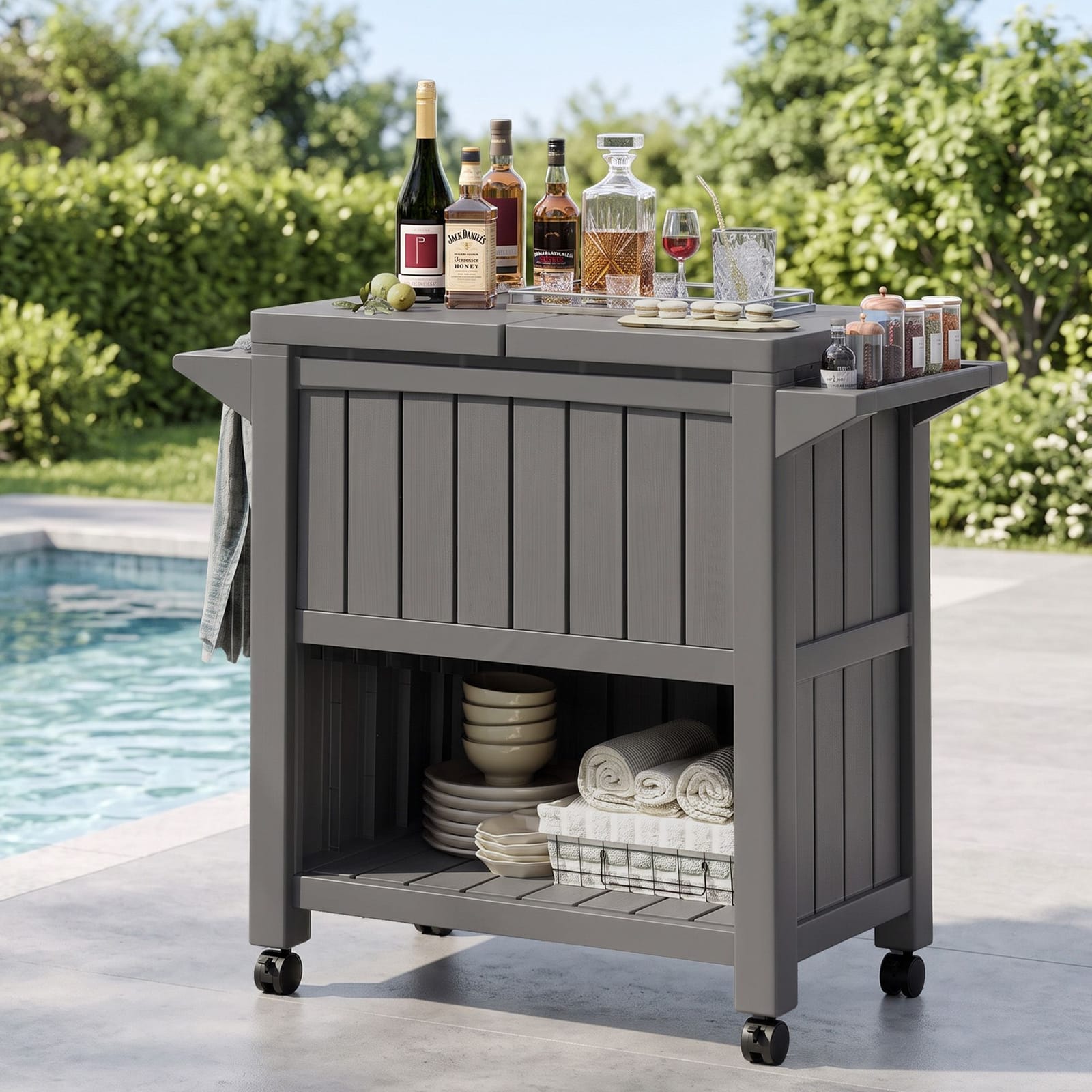 Outdoor Storage Cabinet Box 102x43.5x83cm