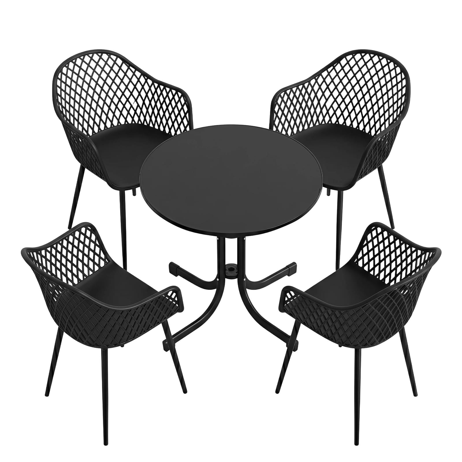 Outdoor Dining Set Black King
