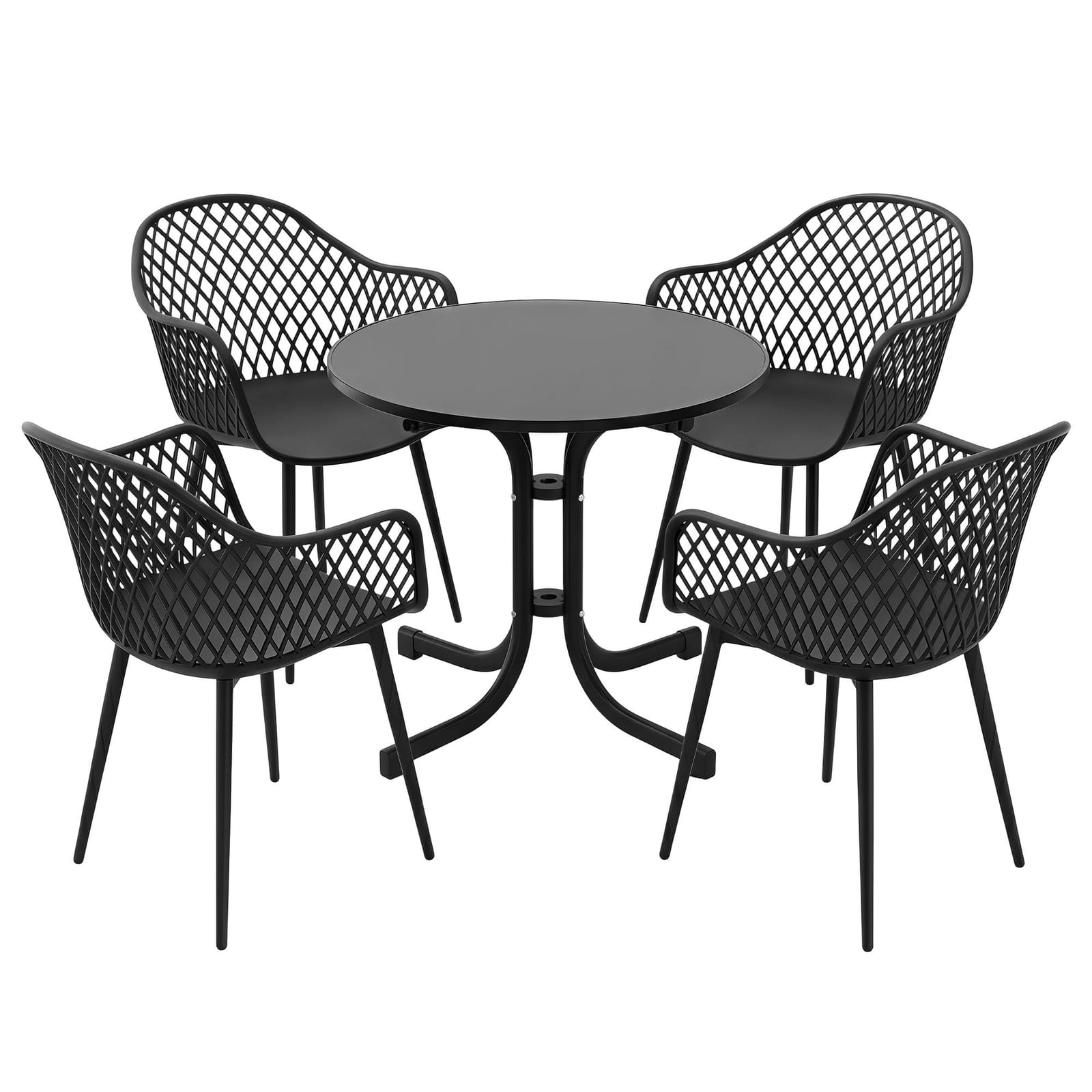 Outdoor Dining Set Black King