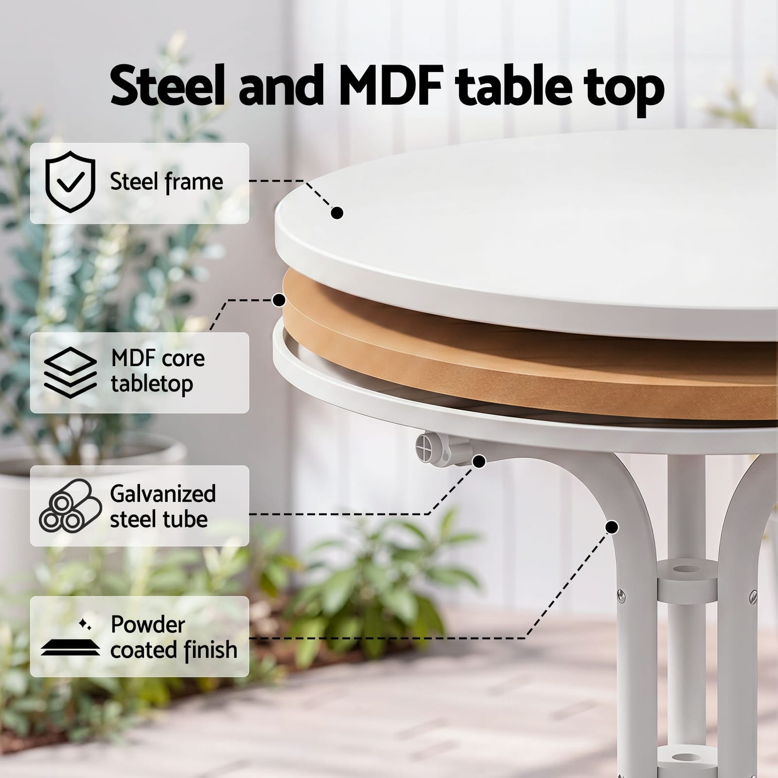 Outdoor Dining Set White king