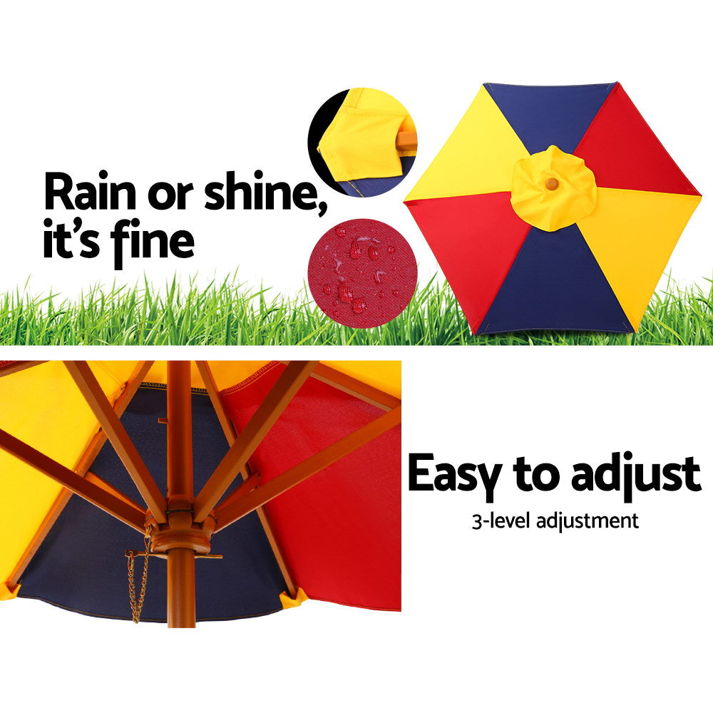 Durable Kids Outdoor Picnic Bench Set - Wooden