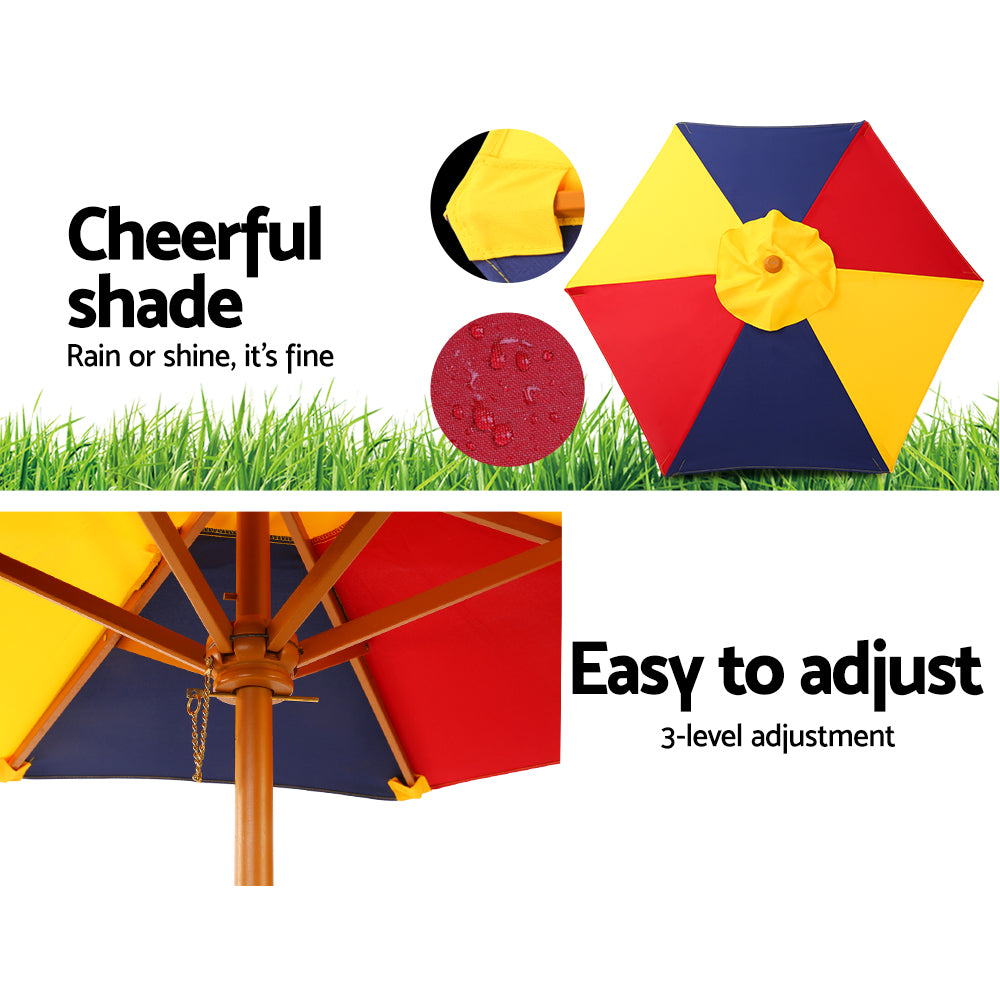 Durable Kids Outdoor Picnic Bench Set - Wooden