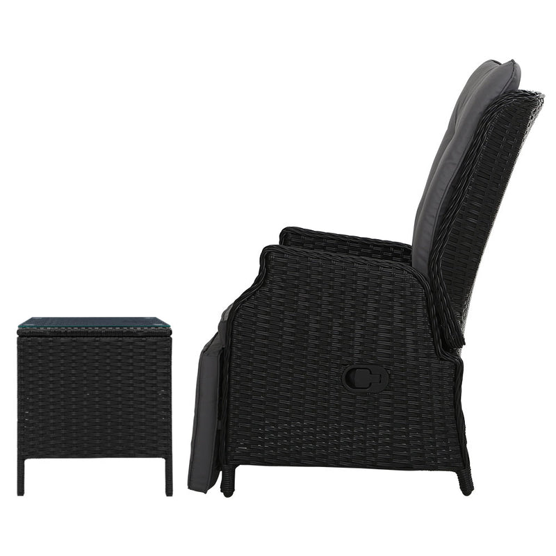 Recliner Chairs Sun lounge Chairs Patio Wicker Sofa | Paypal