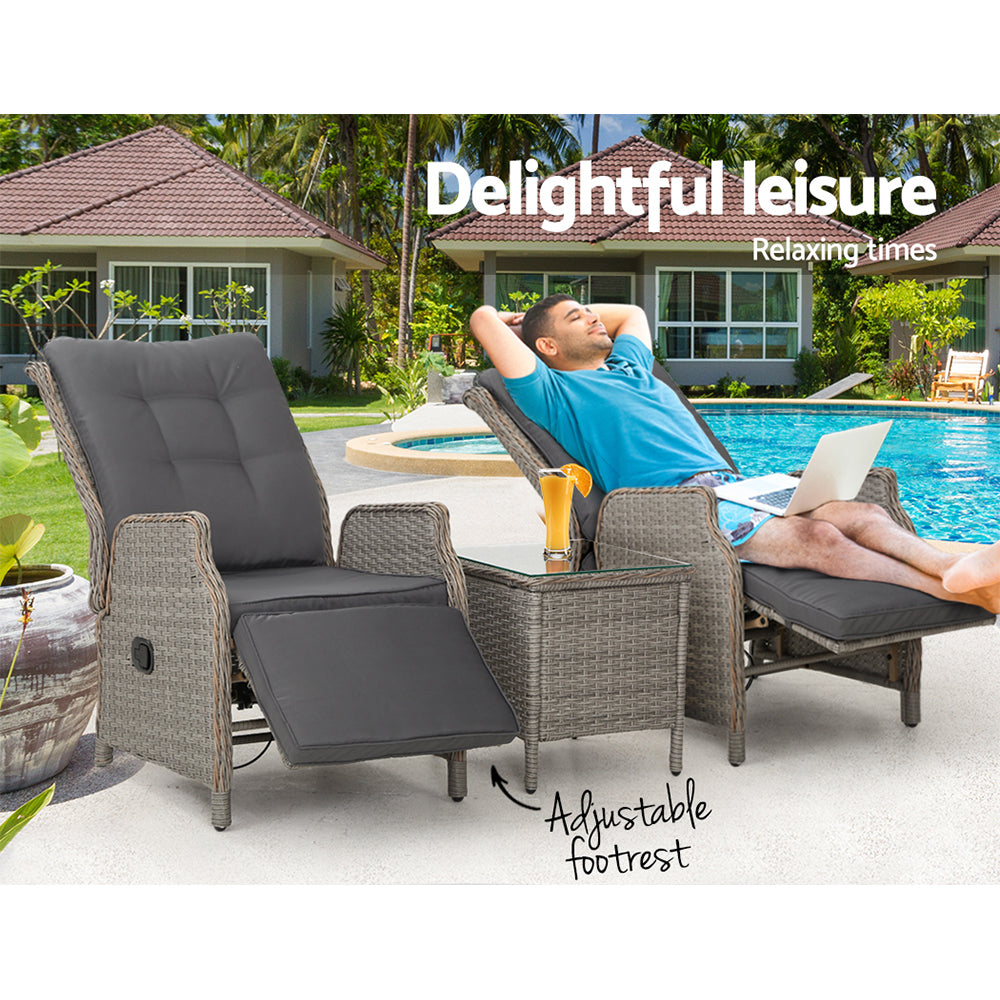 Outdoor Sun lounge Wicker Sofa