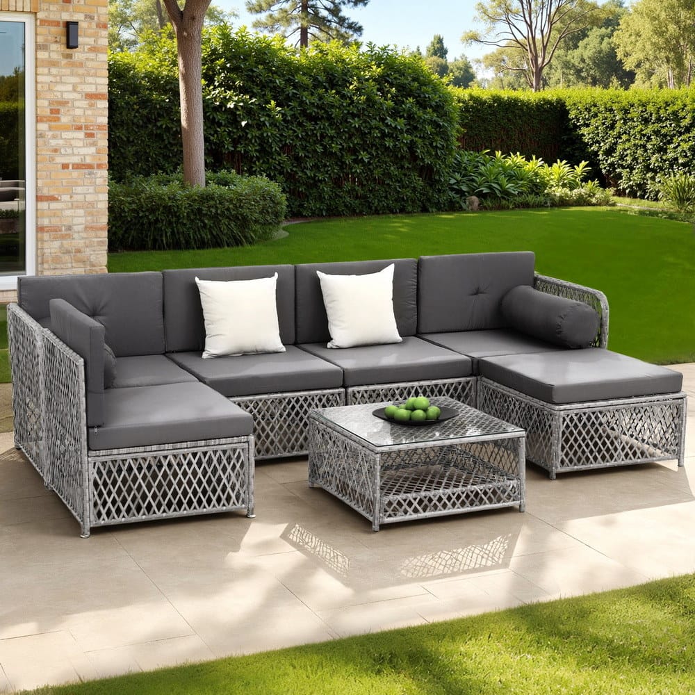 Outdoor Sofa Set Grey 63x60x62cm
