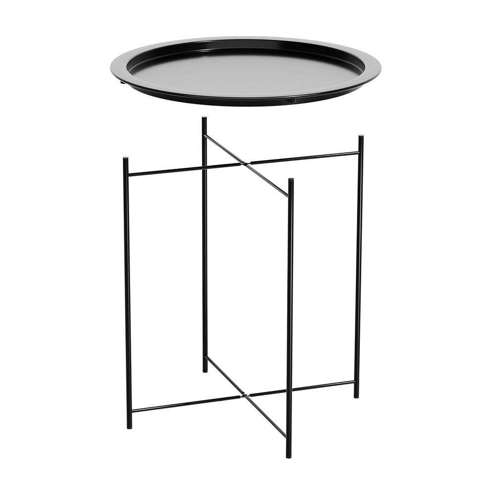 Steel finish - Coffee Side Table Steel Outdoor Furniture Indoor Desk Patio Garden