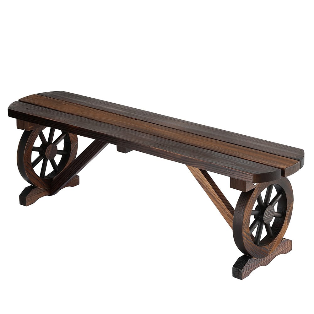Outdoor Wooden Bench Seat 120x28x37cm