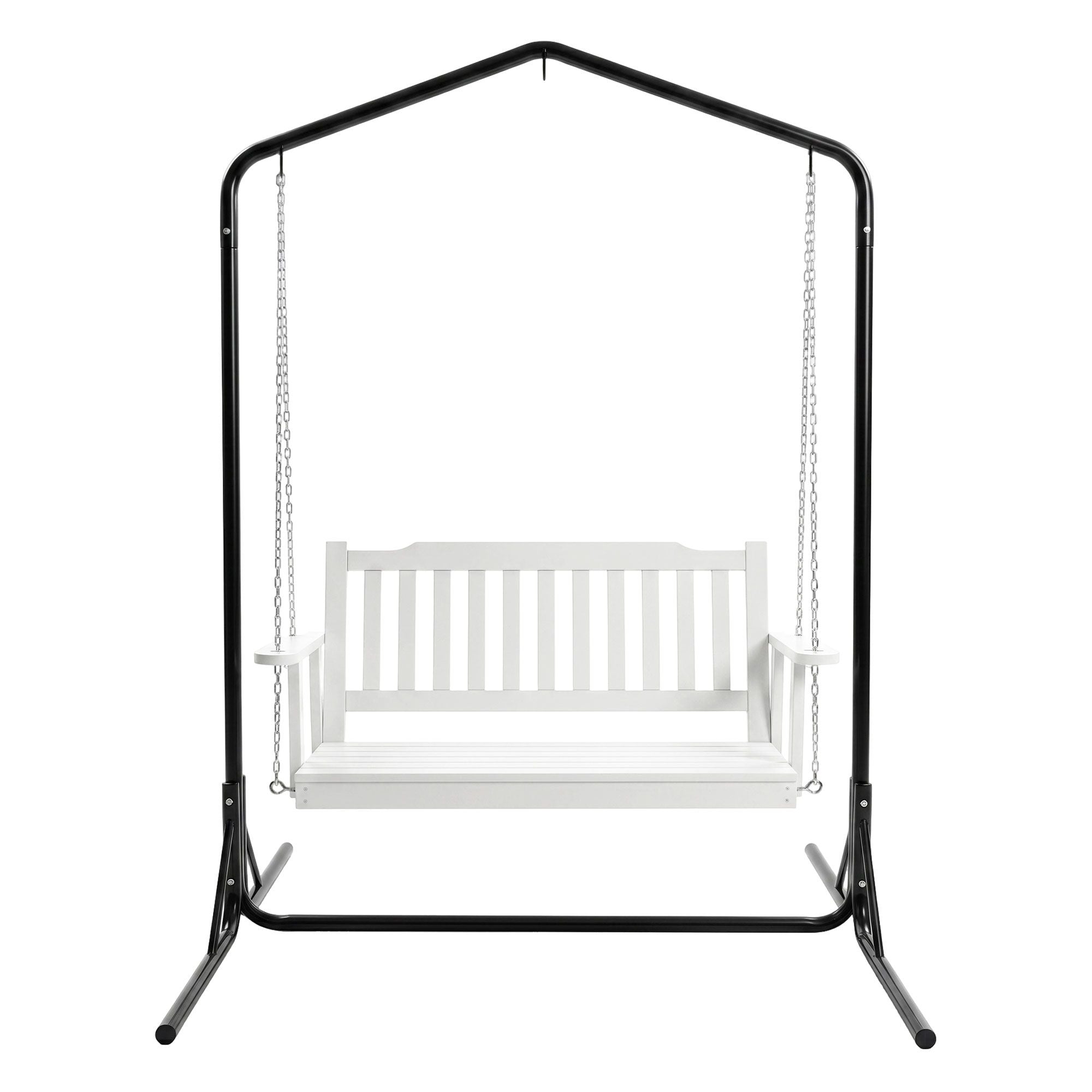 2-Seater Outdoor Swing Chair Wooden Stand | Simpledeals