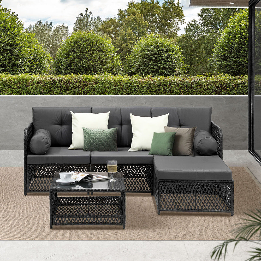 Outdoor Sofa Set 4/6 Seater Wicker Rattan Lounge Setting