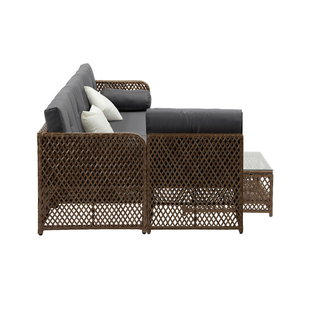 Outdoor Sofa Set 4/6 Seater Wicker Rattan Lounge Setting