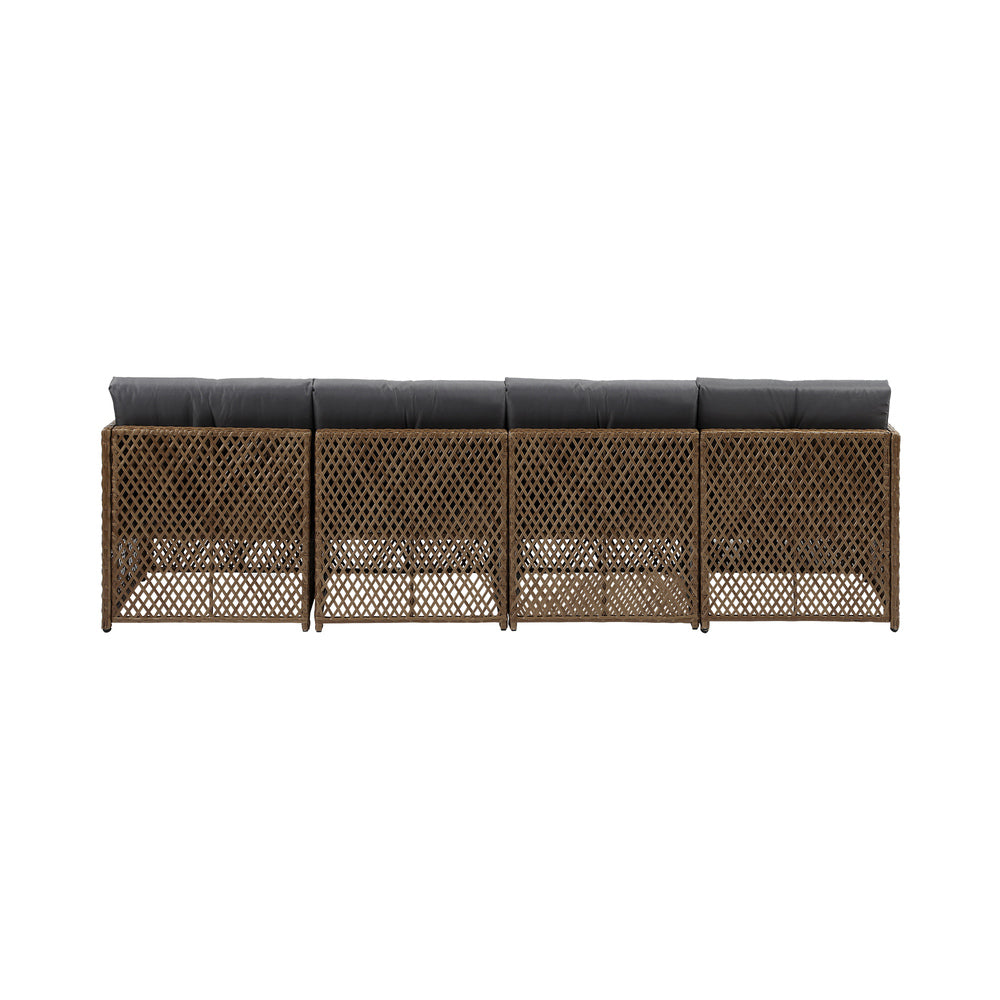 Outdoor Sofa Set 4/6 Seater Wicker Rattan Lounge Setting