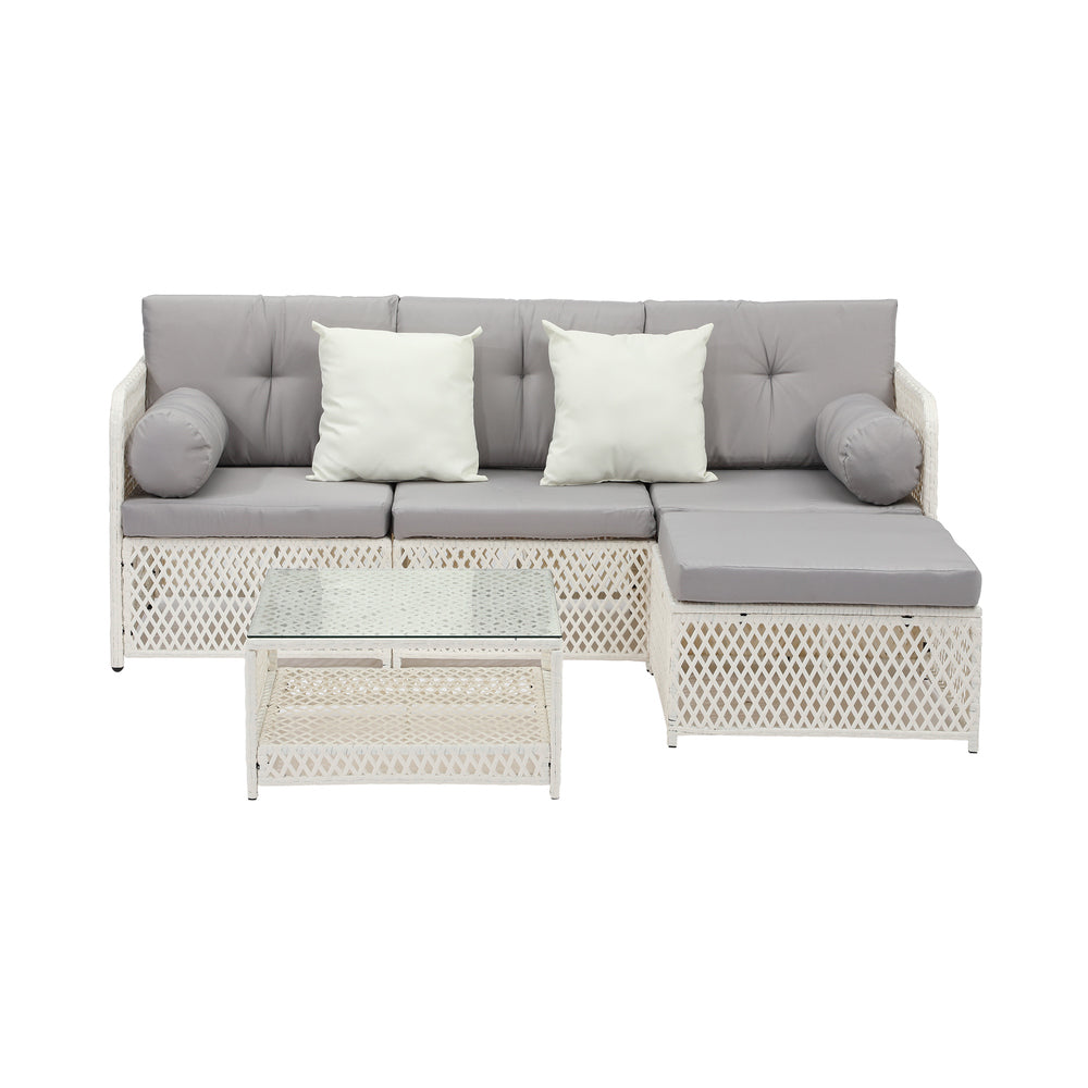 Outdoor Sofa Set 4/6 Seater Wicker Rattan Lounge Setting