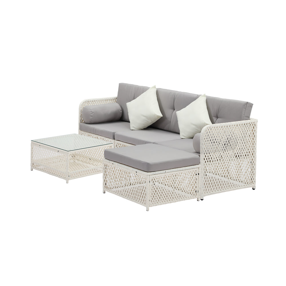Outdoor Sofa Set 4/6 Seater Wicker Rattan Lounge Setting