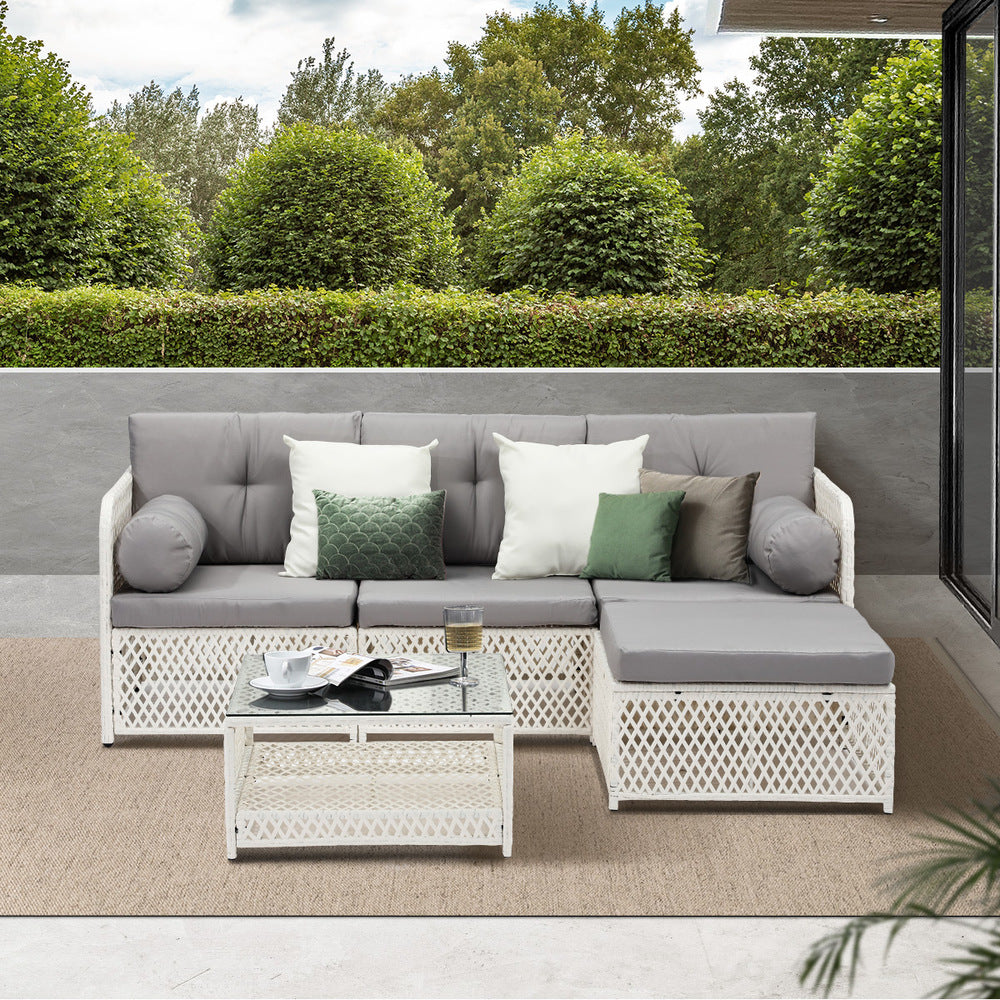 Outdoor Sofa Set 4/6 Seater Wicker Rattan Lounge Setting