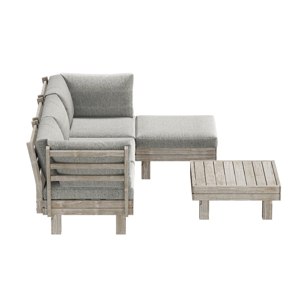 4 Seater Outdoor Sofa Set Lounge Setting Table Chair