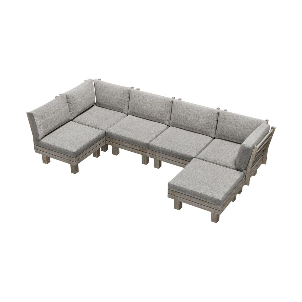 Beige sofa 65x65x28cm, side view
