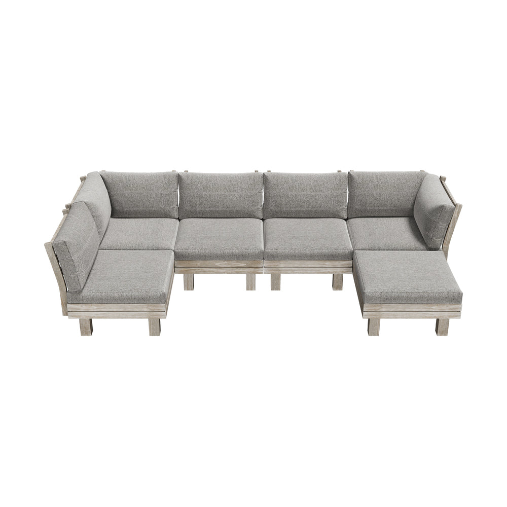 Beige sofa 65x65x28cm, rear view