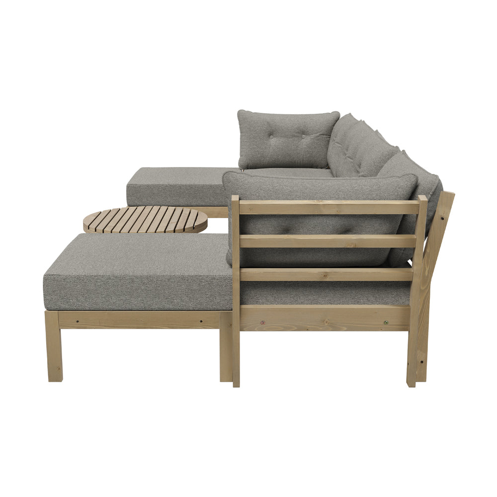 6 Piece Outdoor Lounge Sofa Set Garden Furniture Grey