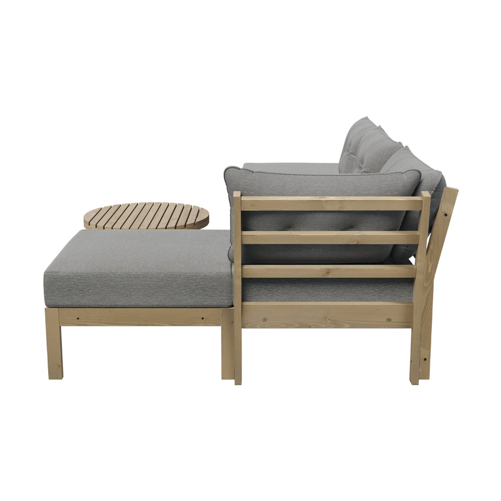 Outdoor Lounge Sofa Set 7 Piece Garden Furniture Grey