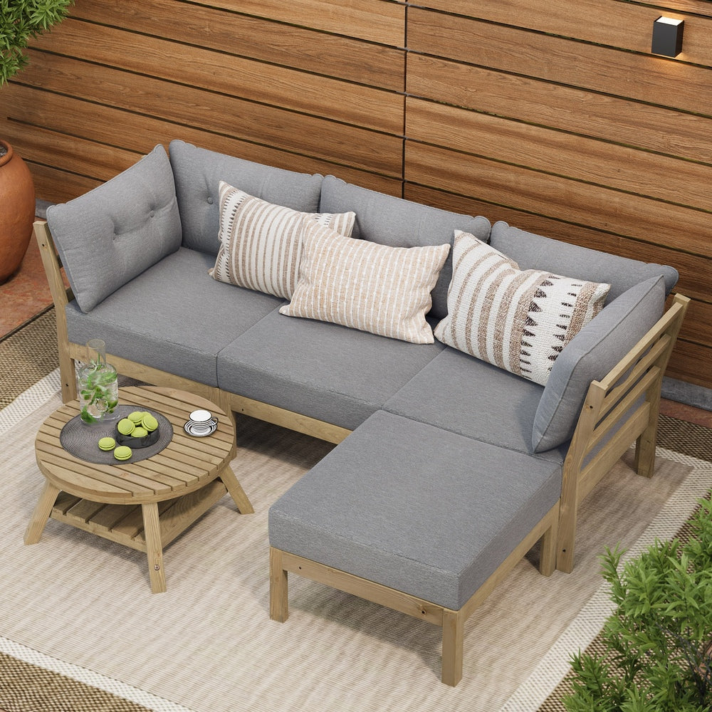 5 Piece Outdoor Sofa Set Garden Lounge Patio Setting