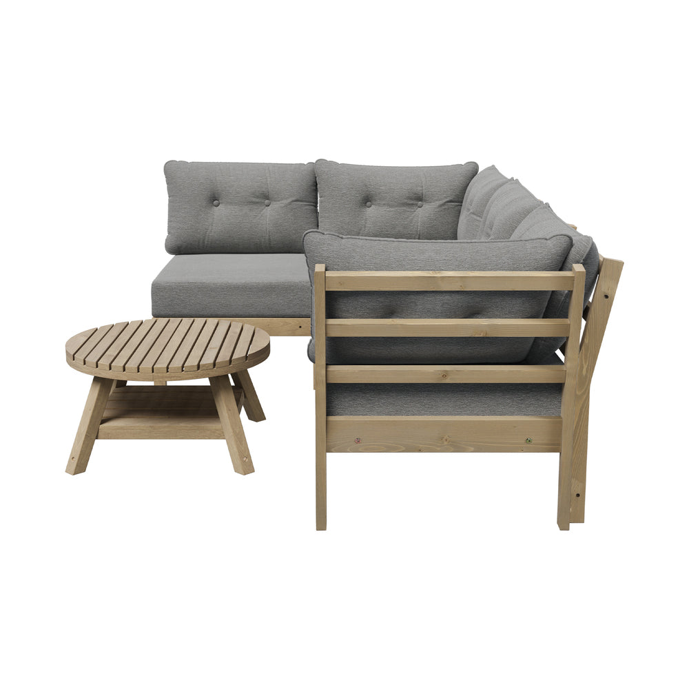 Outdoor Sofa Set 4 Seater Lounge Setting Patio Furniture - Grey & Green