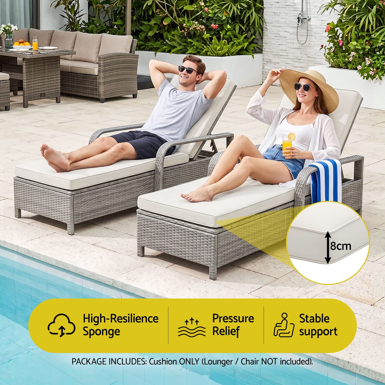 Beige mattress 183x54x8cm