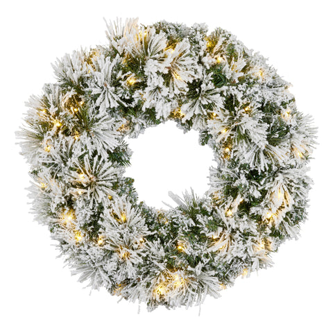 Majestic Snow Christmas Wreath - 61cm