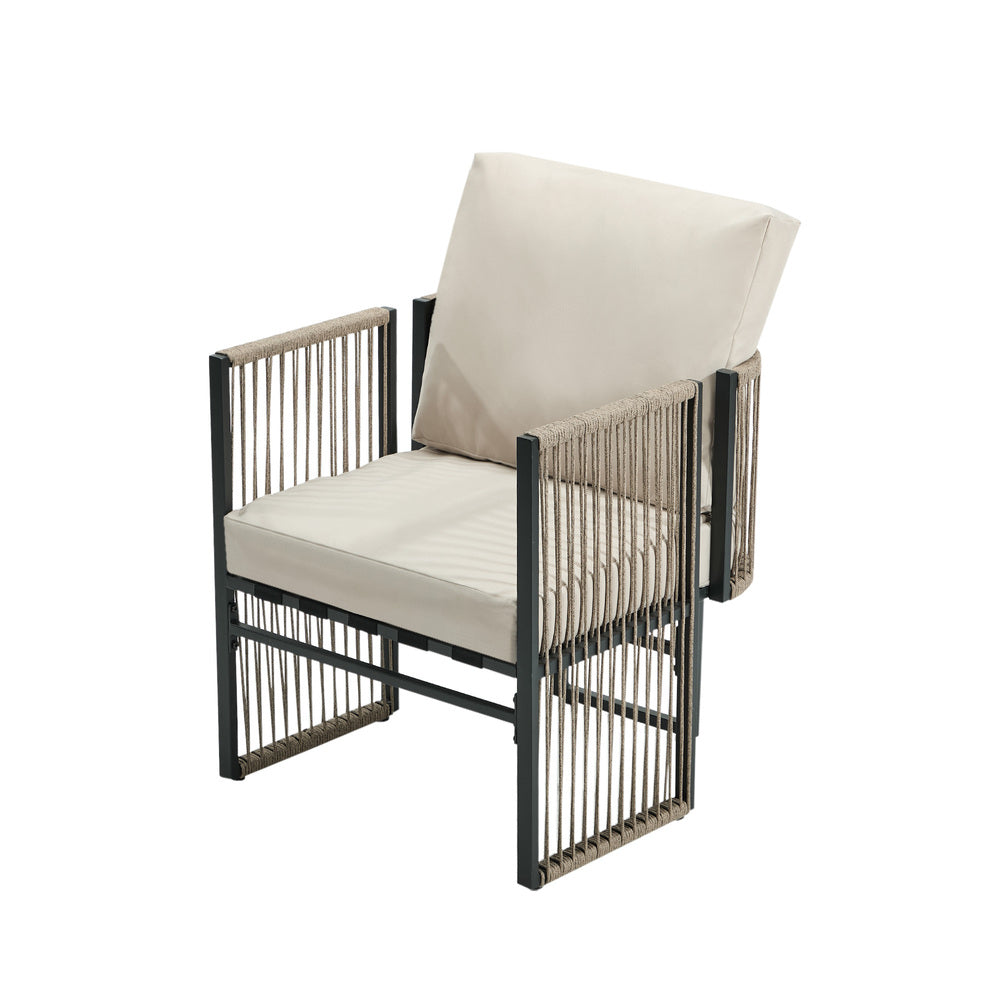 Outdoor Patio Set With Cushions 41x47x46cm