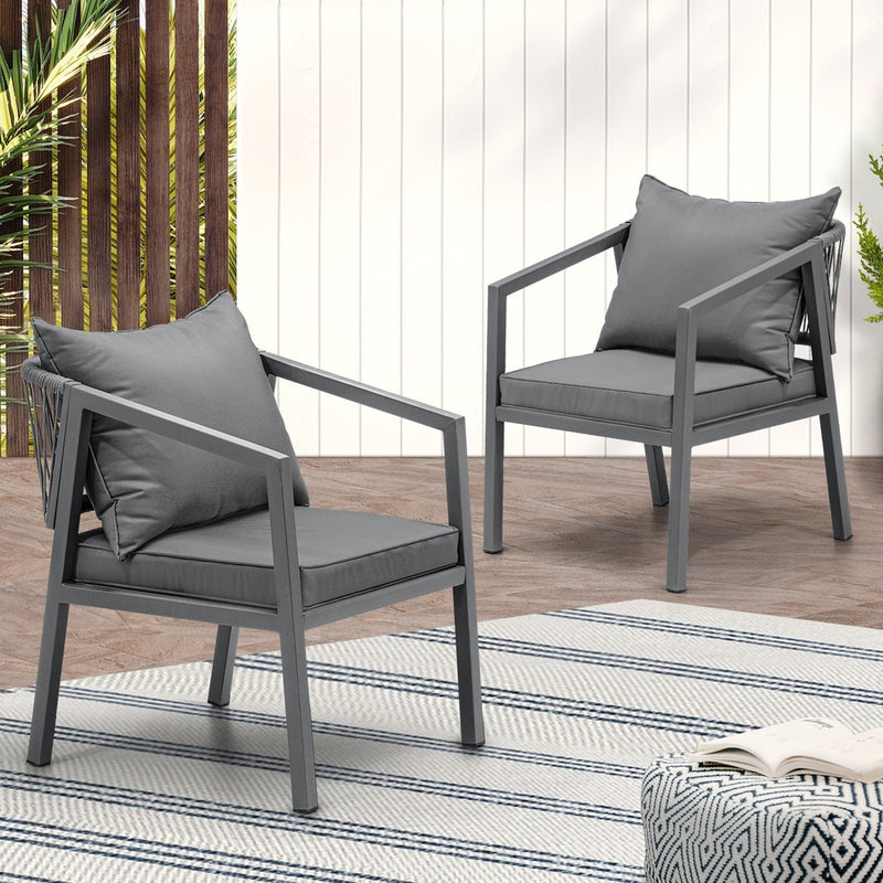 2PCS Outdoor Furniture Chairs Garden Patio Garden Lounge