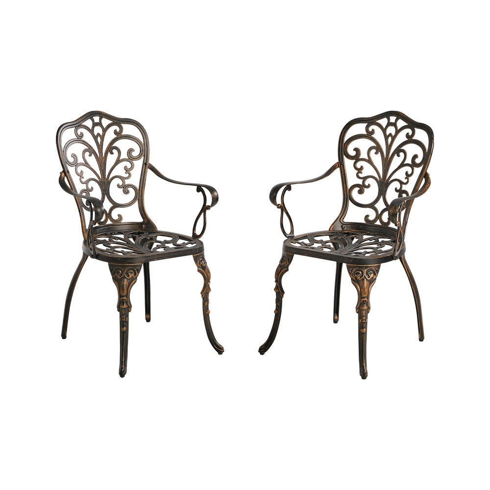 Outdoor Patio Chair Cast Aluminium 47x48x87cm