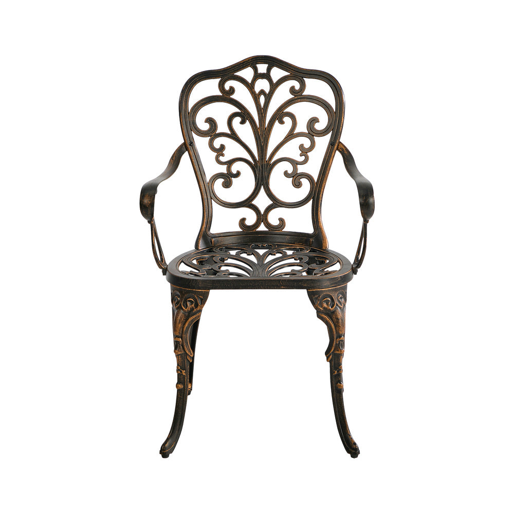 Outdoor Patio Chair Cast Aluminium 47x48x87cm