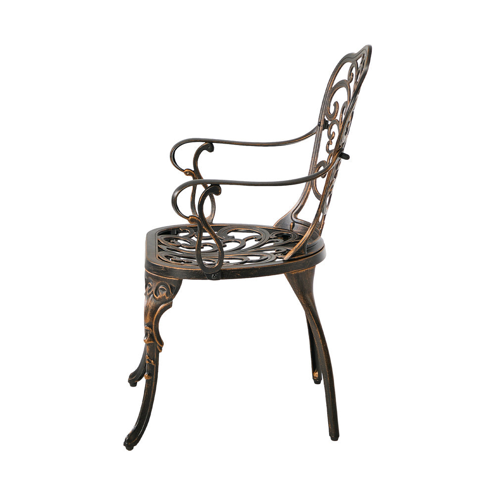 Outdoor Patio Chair Cast Aluminium 47x48x87cm